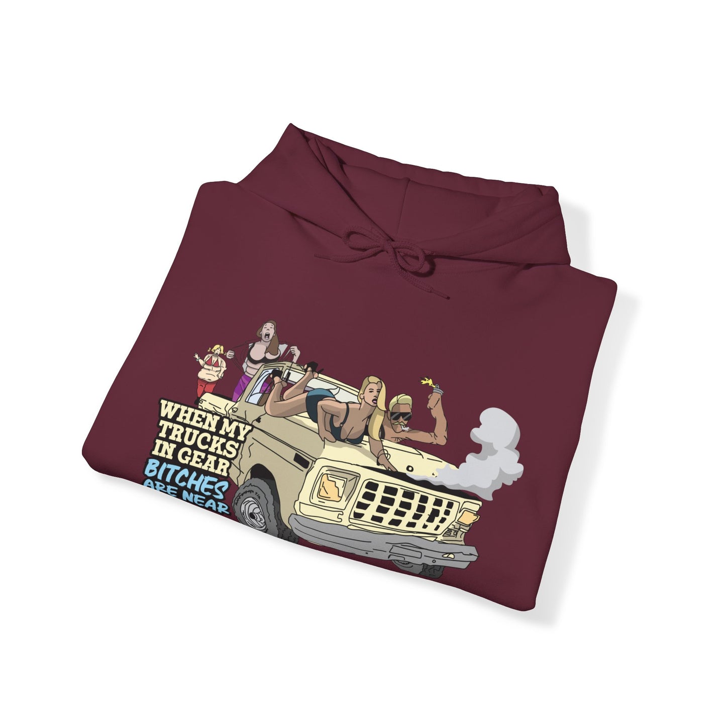 Trucks In Gear Bitches Are Near Hoodie