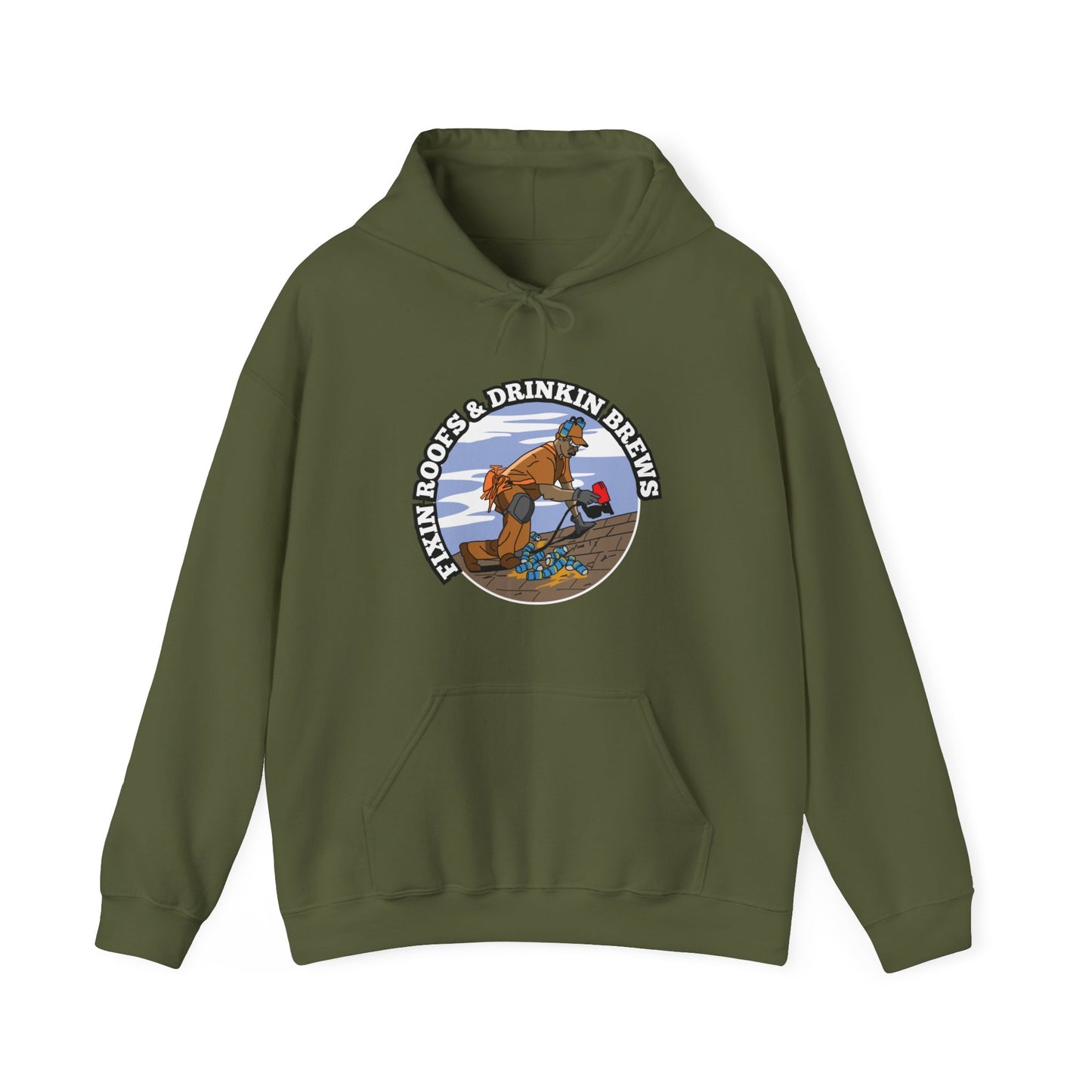 Fixin Roofs & Drinkin Brews Hoodie