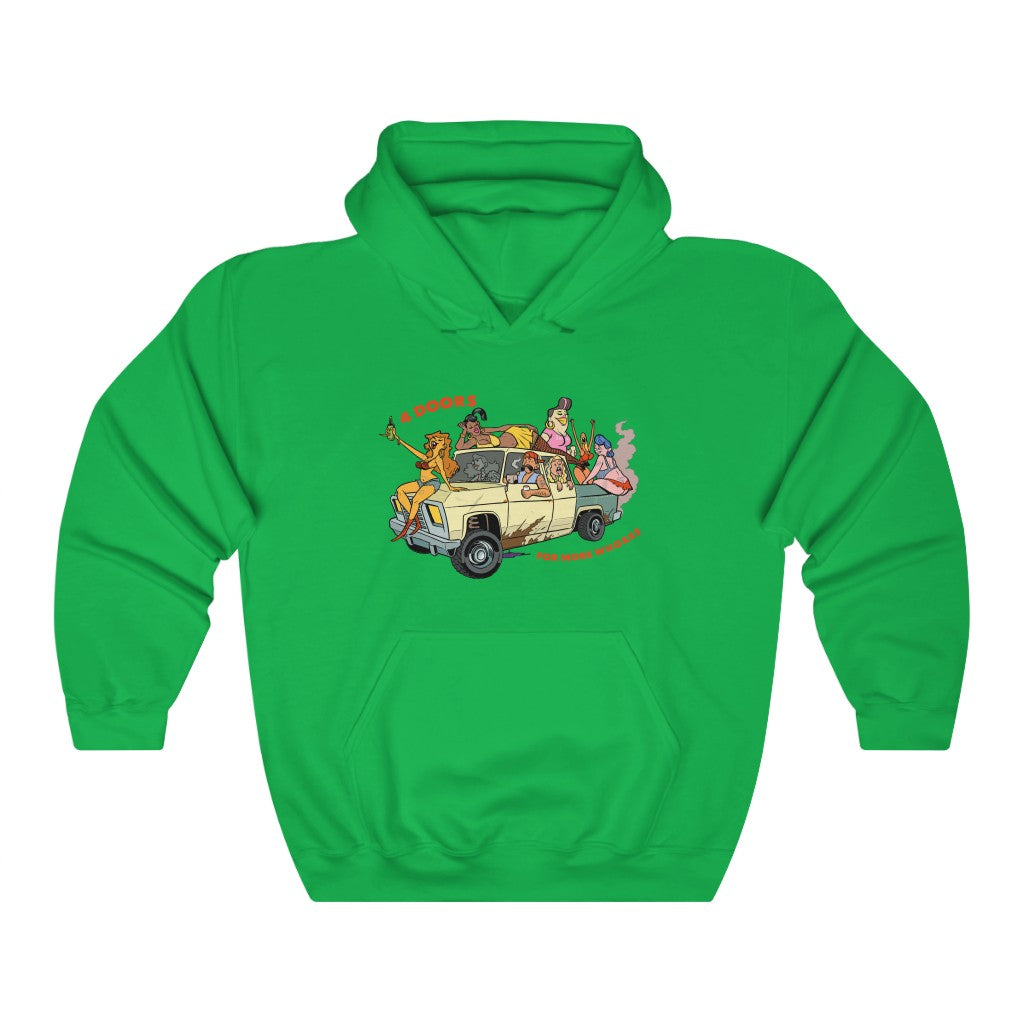 4 Doors For More Whores Hoodie - backyardbroncos