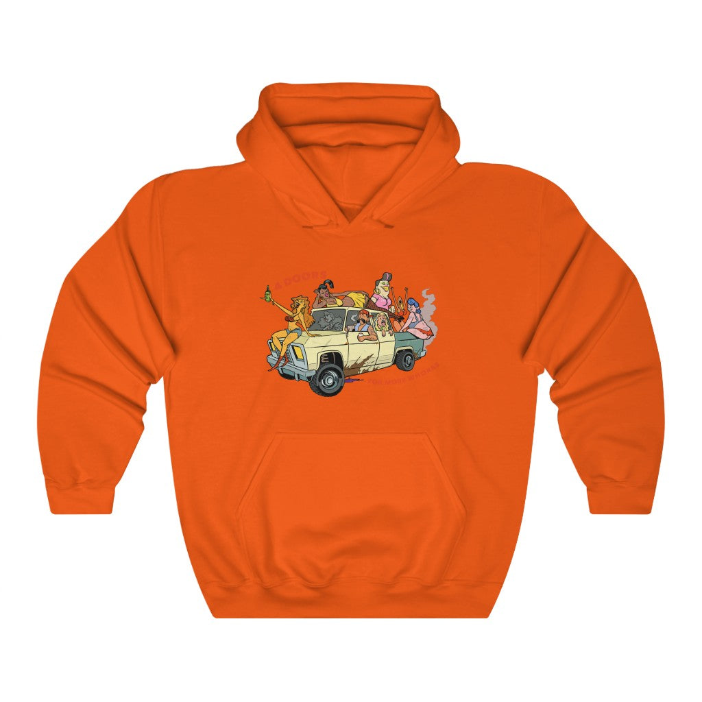 4 Doors For More Whores Hoodie - backyardbroncos