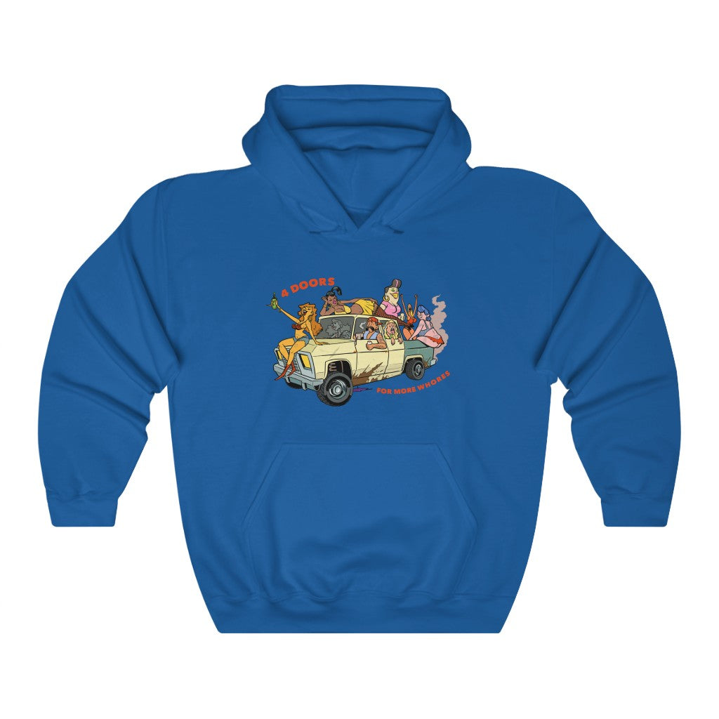 4 Doors For More Whores Hoodie - backyardbroncos