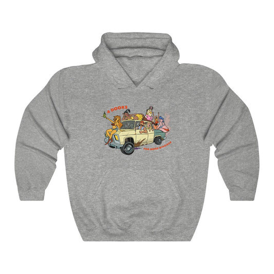 4 Doors For More Whores Hoodie - backyardbroncos
