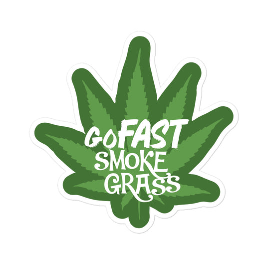Go Fast Smoke Grass Sticker