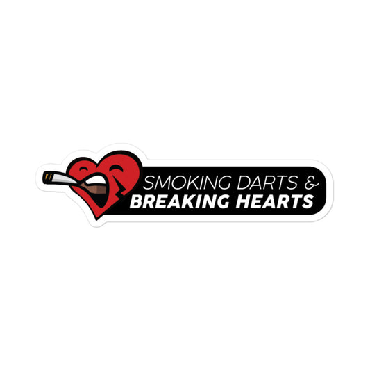 Smoking Darts Breaking Hearts Sticker