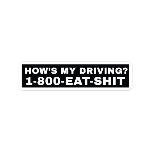 How's My Driving? Sticker